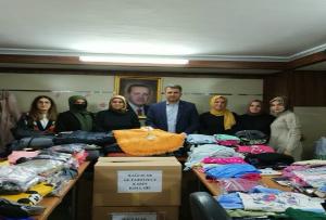 İlçe Kadın Kolları Başkanlığımızın Koordinesinde Yapılan  İdlib'e Yardim 